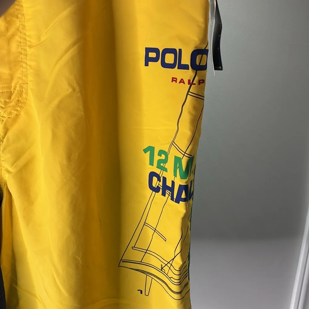 Polo Ralph Lauren Classic Red and Blue Block Board Shorts with Size 4XLT - Picture 5 of 8